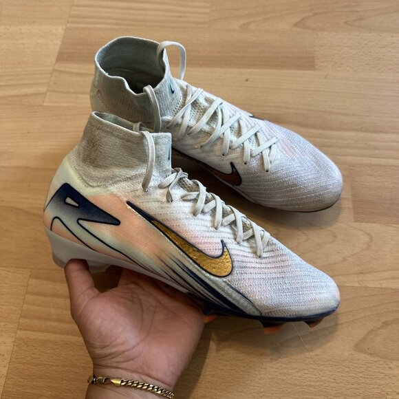Nike Mercurial Superfly 10 MDS Elite FG Soccer Shoes, FZ1385-300, Green/Gold 7 main image 9